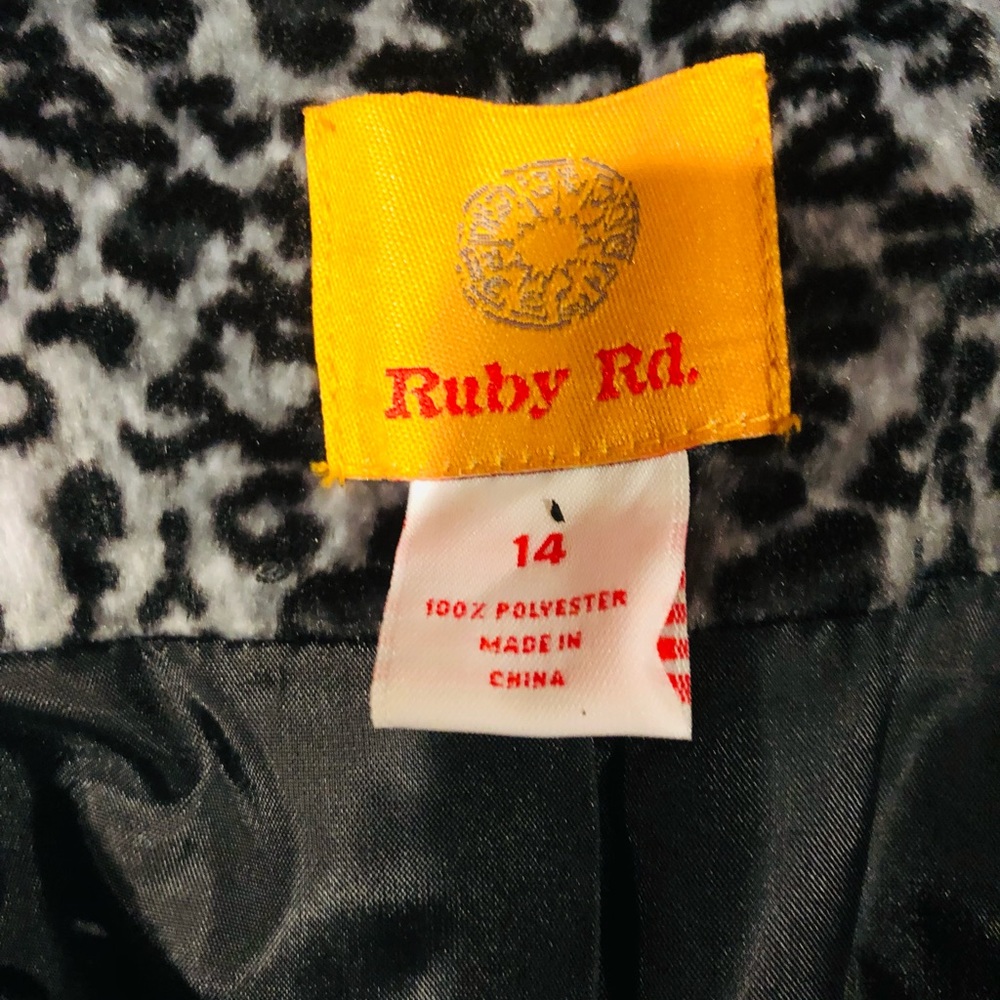 Ruby Rd Animal Print Jacket size 14 - Picture 4 of 4